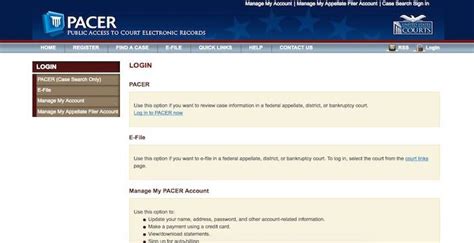 pacer login us district courts